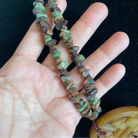 Brown Nephrite Jade Ornate Carved 2.25" Pendant Adjustable Statement Necklace - Picture 14 of 16